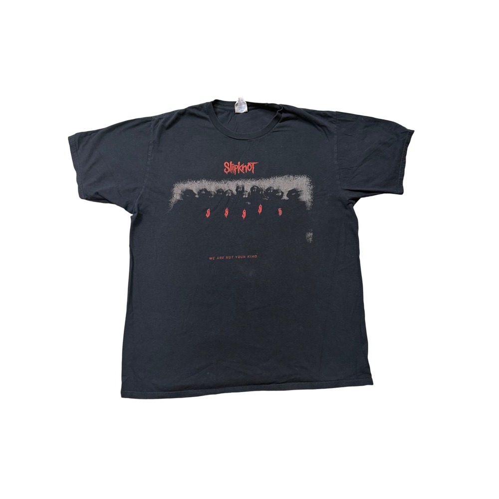 Y2K Slipknot‎ We Are Not Your Kind Band Tee Black Graphic Shirt Large